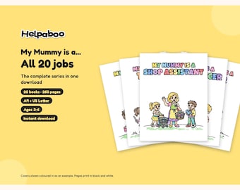 My Mummy is a Colouring Book Bundle, All 20 Jobs, Printable PDF Colouring Pages for Kids Age 3-6, Mum Gift, A4 & US Letter Download