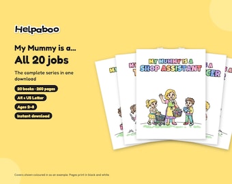 My Mummy is a Colouring Book Bundle, All 20 Jobs, Printable PDF Colouring Pages for Kids Age 2-8, Mum Gift, A4 & US Letter Download
