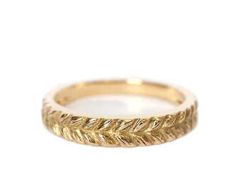 Josephine's carved gold ring or wedding band