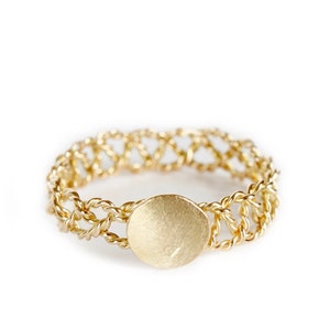 Stackable 18ct gold ring Olympe  women's ring