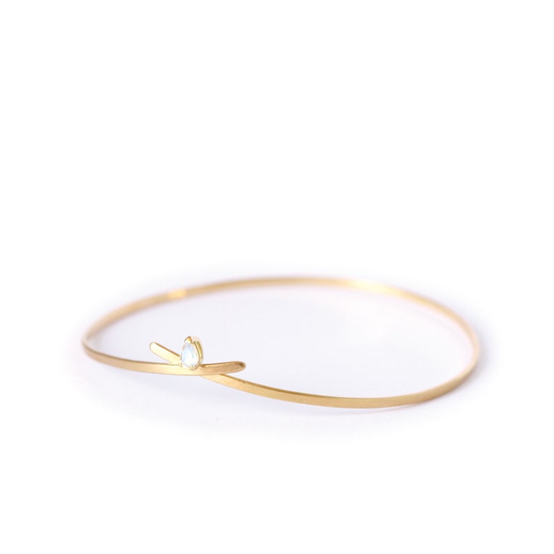 Bracelet 18ct gold Ava's style moonstone image 3