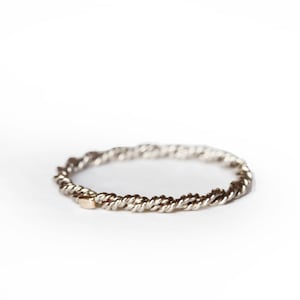 Stackable minimalist ring 18 ct grey gold Juliette&#39;s style