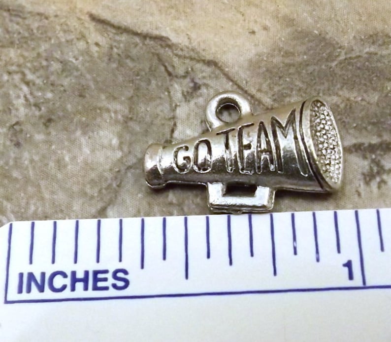 20 Pewter Cheerleader Megaphone Charms 5454