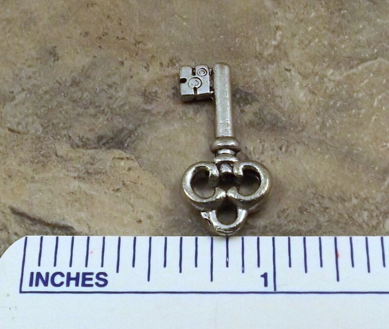 0163 20 Set of Twenty Pewter Skeleton Key Charms