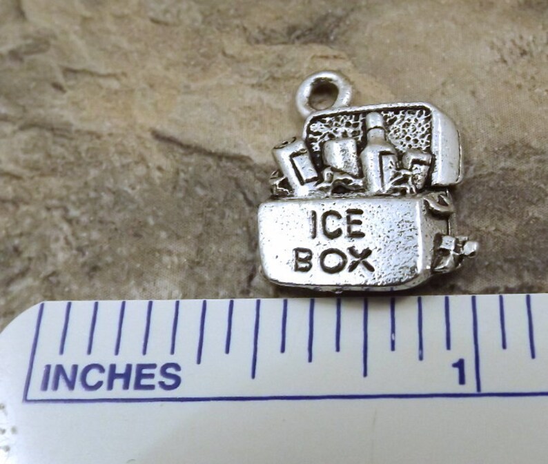 Pewter CoolerIce Box Charms 3 Set of Three 5185
