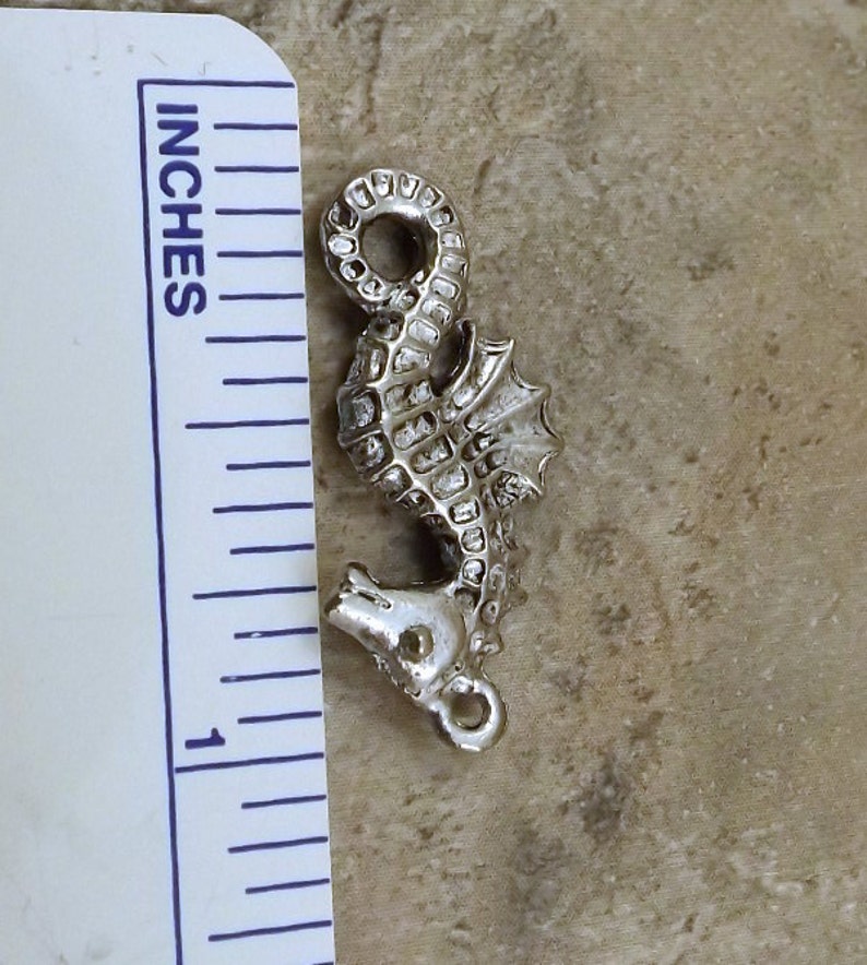 Set of 3 Pewter Seahorse Charms 5435