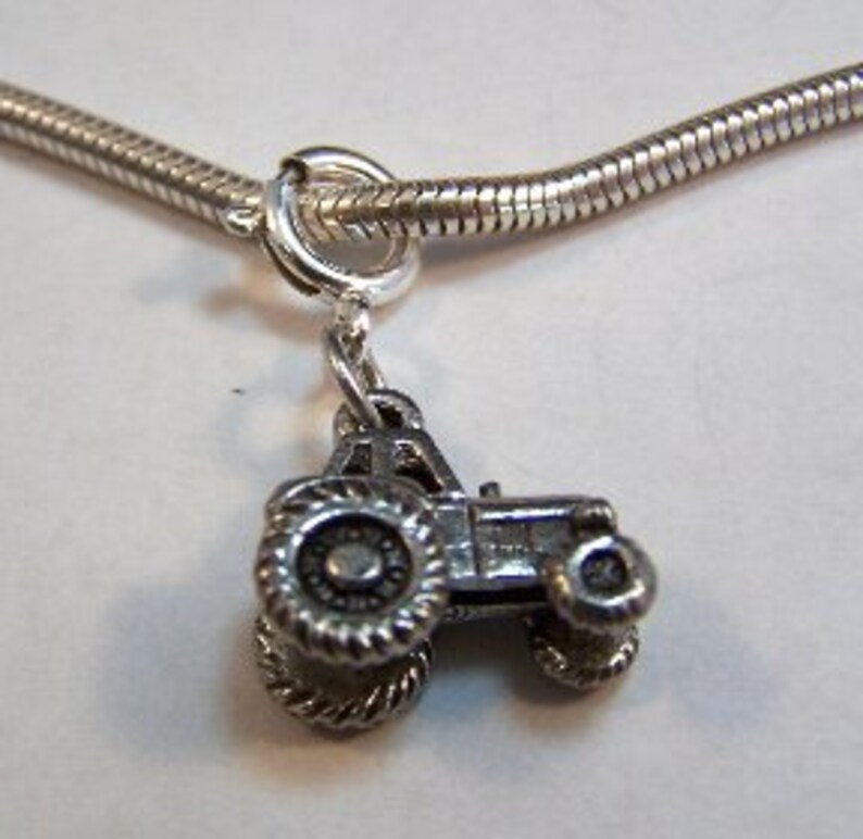 5189 Pewter Tractor Charm-Fits European and Traditional Charm Bracelets