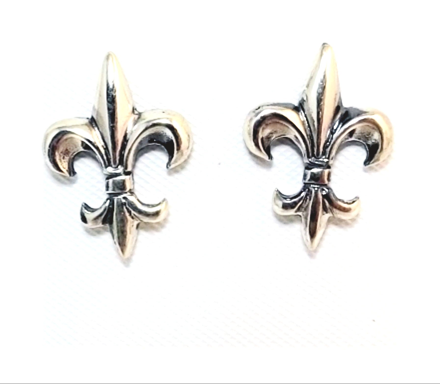 Fleur-de-Lis Dangle Earrings 925 Sterling Silver