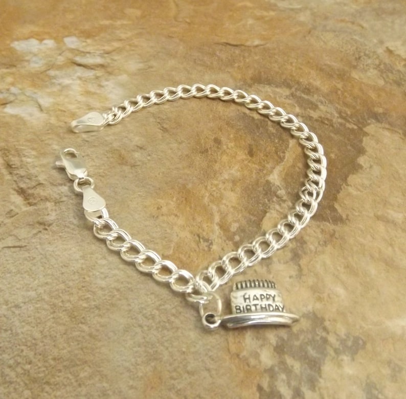 Sterling Silver Traditional Charm Bracelet With a Sterling Etsy