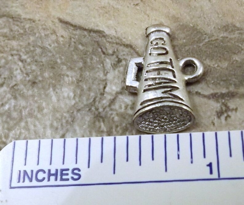 20 Pewter Cheerleader Megaphone Charms 5454