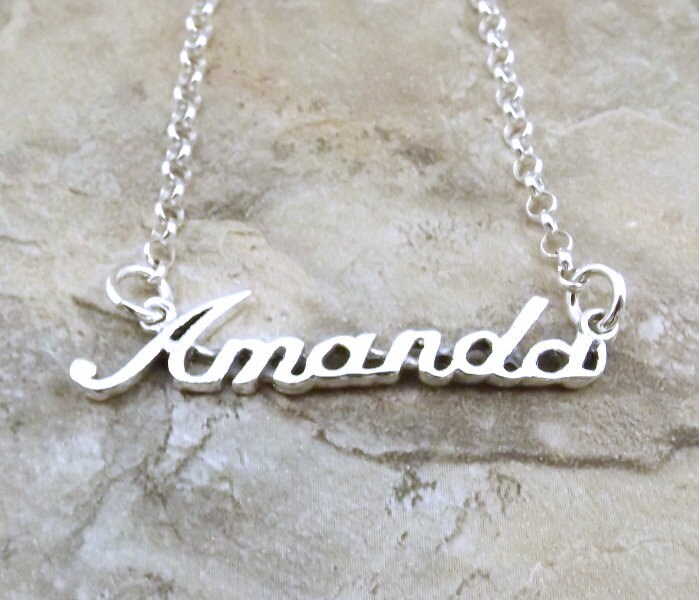 Amanda name necklace deals