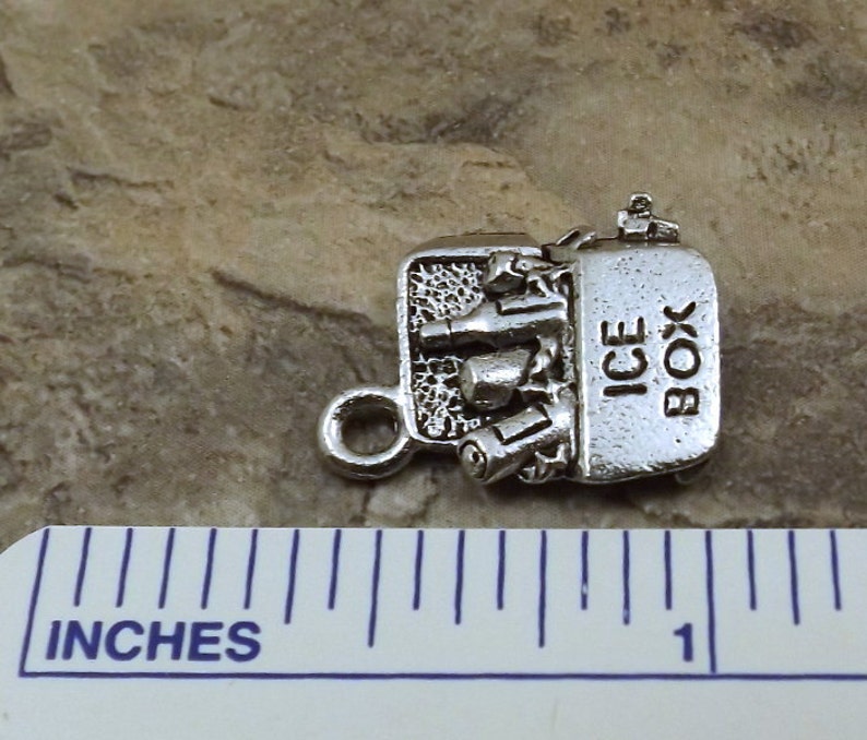 Pewter CoolerIce Box Charms 3 Set of Three 5185