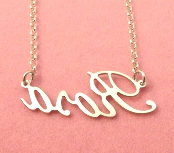 Sterling Silver Diamond Cut Name 