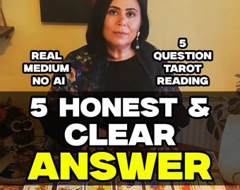 5 Question Tarot Reading, Same Hour, Fast Answers, Honest & Clarity, Psychic Guidance