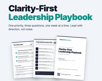 Clarity-First Leadership Playbook | Priority Planner, Meeting Script (PDF)