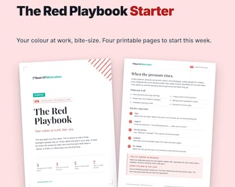 Red Playbook Starter | DISC Model Guide, Strengths, Blind Spots & Stress Reset (4-Page PDF)