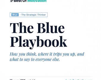 Blue Personality Playbook | DISC Model Guide, Strengths & Blind Spots (PDF)