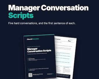 Manager Conversation Scripts | Difficult Work Talks, Feedback, Performance (PDF)