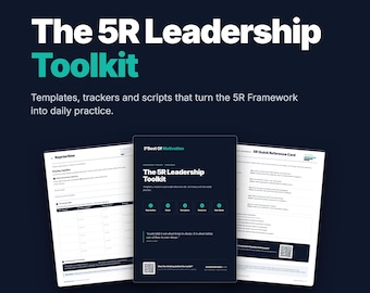 5R Leadership Toolkit | Daily Manager Tracker, Recognition Planner, Priority and Expectations Worksheets | Printable PDF