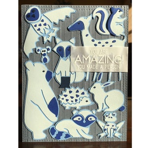 Cutest Baby of All Time - Woodland Creatures Card (Blue)
