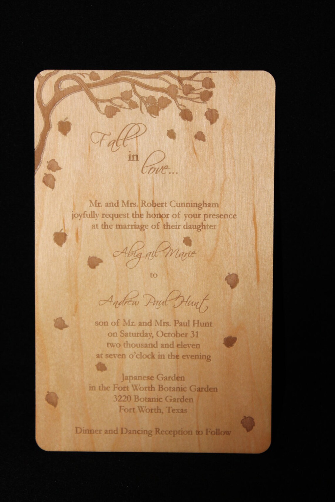 Custom Wooden Invitations | Etsy