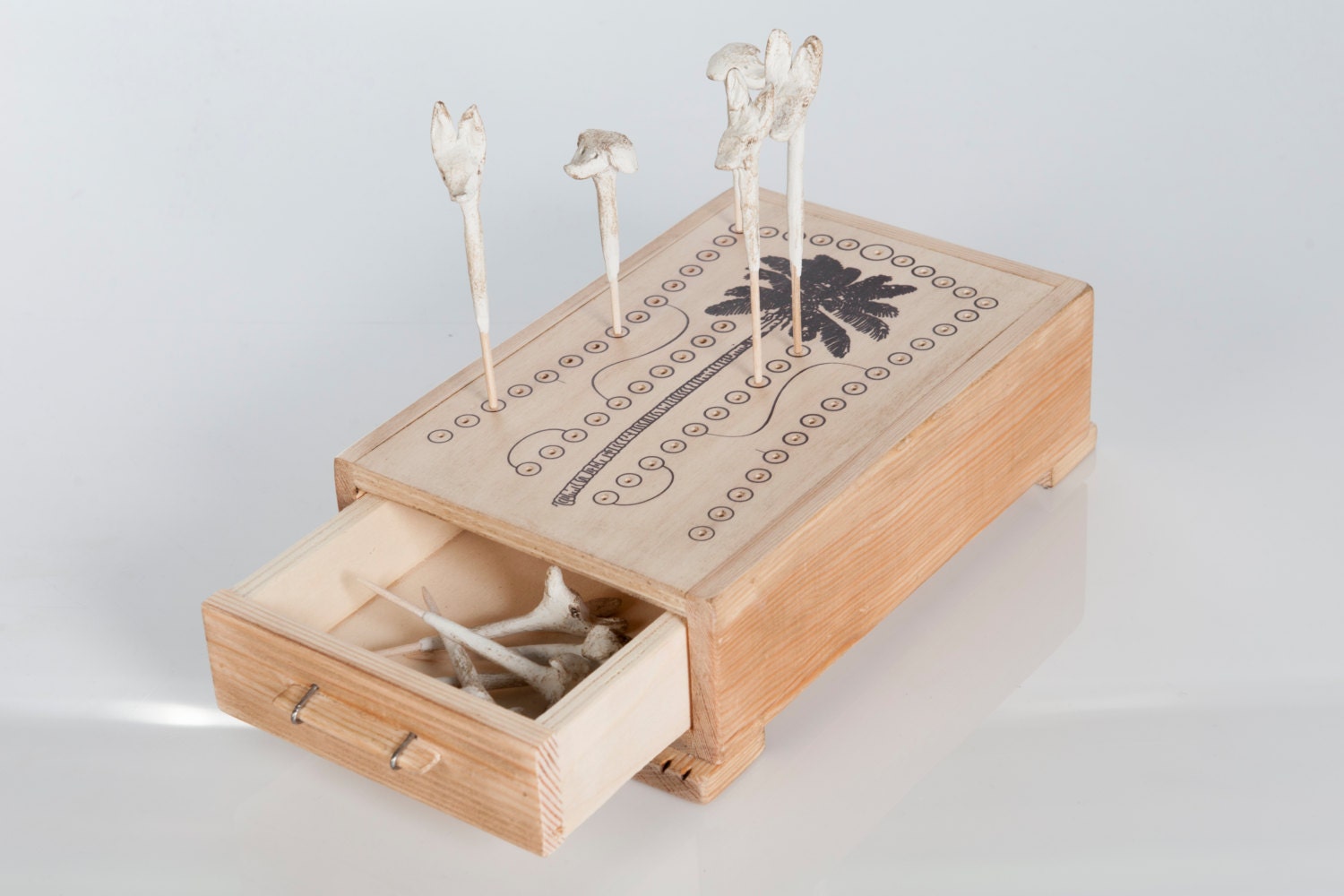 Hounds And Jackals Ancient Egypt Game Handmade In Wood And Silk 