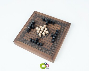 Hnefatafl - Ajedrez vikingo en madera - Color oscuro