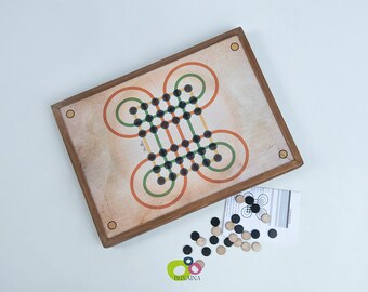 Surakarta game board in wood