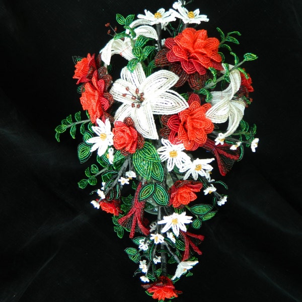 French Beaded Flower Etsy