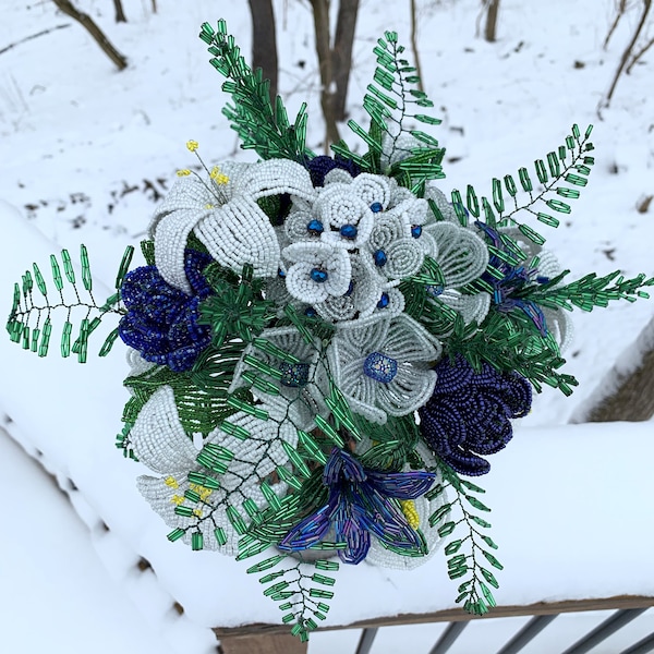 French Beaded Flower Etsy French Beaded Flower Etsy