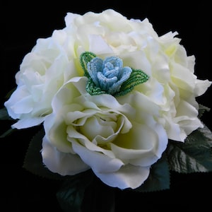 A Single Something Blue French Beaded Accent Flower for Your Bridal Bouquet