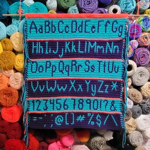 Alfabeto mosaico grande – Patrón digital de crochet mosaico (no es un artículo físico)