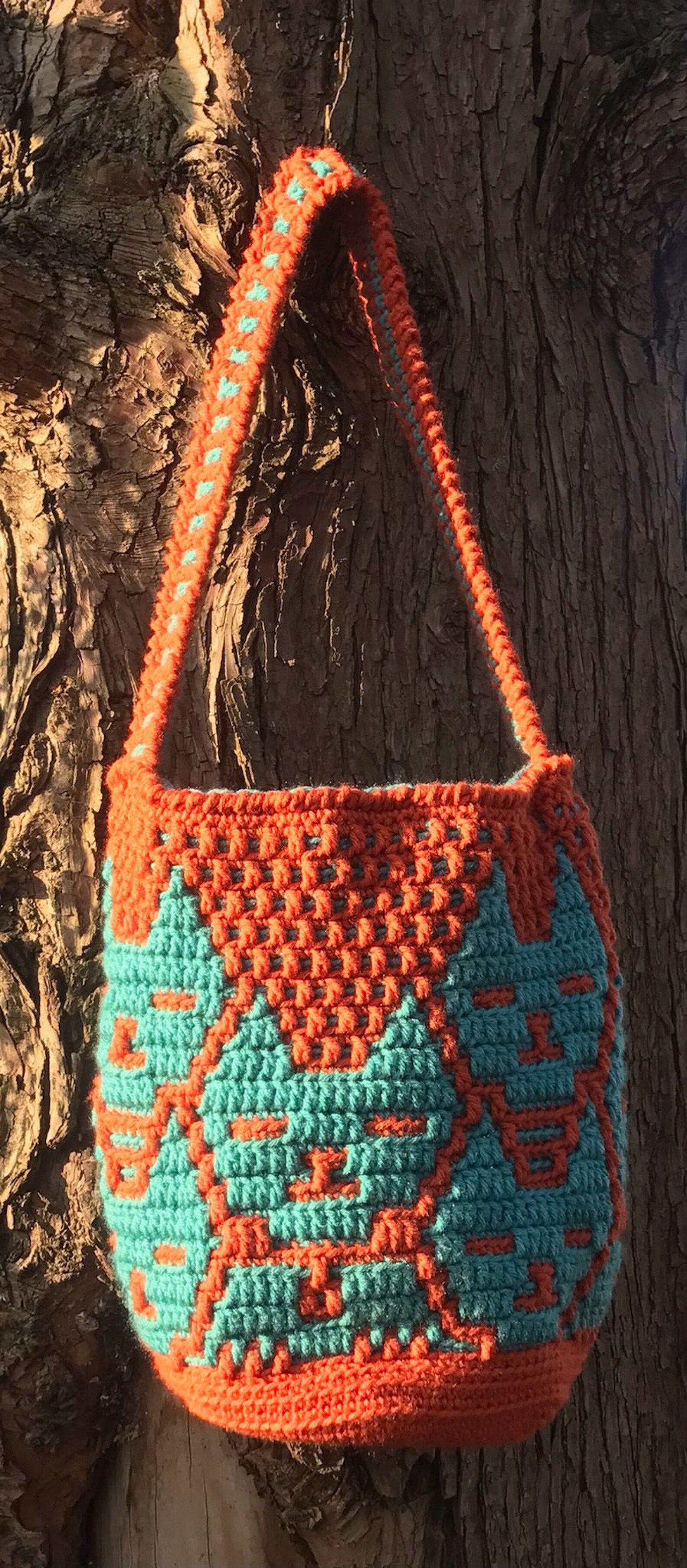 Mosaic Cutie Cat Mosaic Crochet Pattern not a physical Etsy