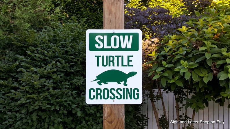 Slow Turtle Crossing >> Turtle Crossing Sign Slow Warning Road Sign Etsy Slow Turtle Crossing >> Turtle Crossing Sign Slow Warning Road Sign Etsy