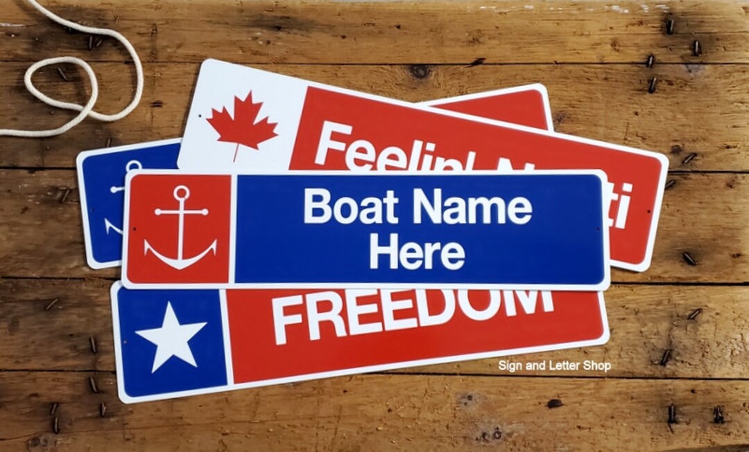 Personalized Boat Name Sign, 6