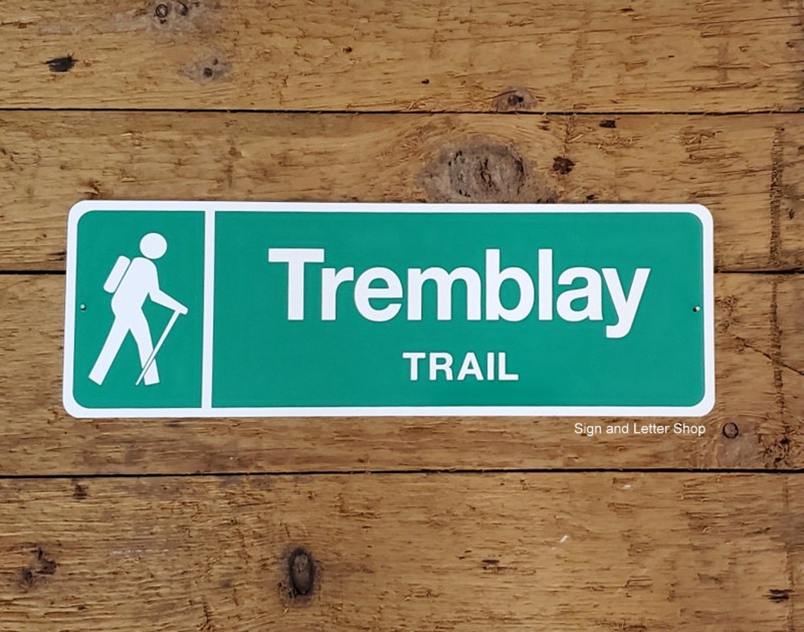 Personalized Hiking Trail Name Sign Aluminum Outdoor Signage Etsy Canada