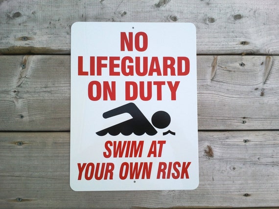 Mermaid Off Duty Swim At Your Own Risk Pool Beach Lifeguard Home Decor Sign NEW 