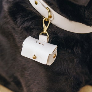 Personalised Wedding Ring Bearer Dog Collar, Lead Pouch Set Leather Wedding Ring Holder Collars Box for Pet Ring Bearer Dog Wedding image 3