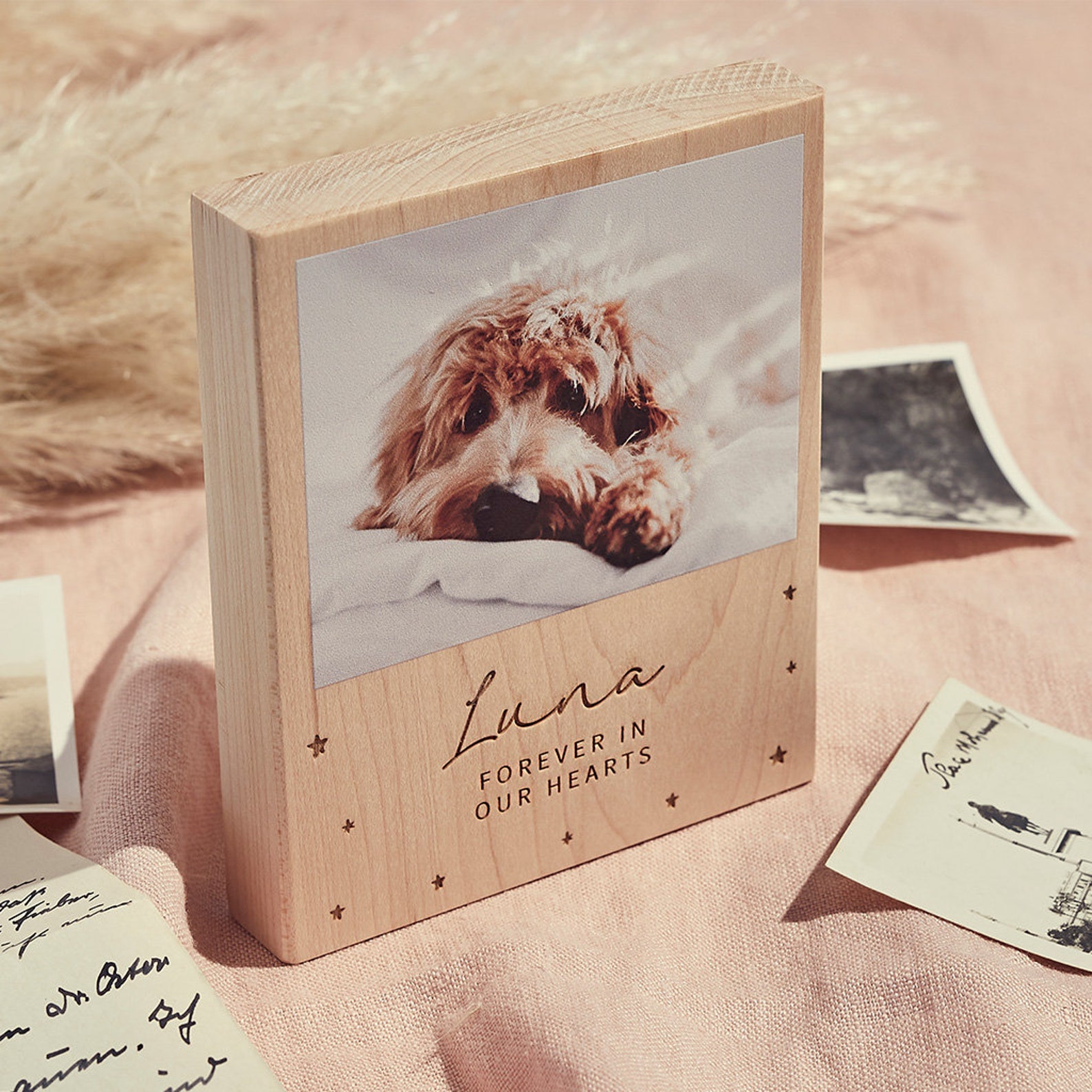 22. Personalized Pet Memorial Photo Block
