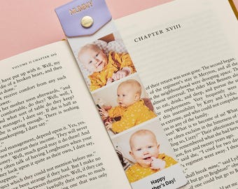 Personalized Leather Photo Strip Metal Bookmark *US TARIFFS COVERED*