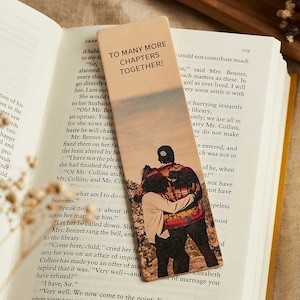 Personalised Photo Bookmark With Message | Father&#39;s Day Gift for Book Lover Dad / Custom Bookish Gift / Birthday, Christmas Stocking Filler