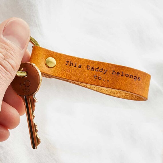 Personalised Leather Loop Keyring 2025