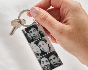 Photobooth Keychain -  Personalised 1 Year Anniversary Gift for Boyfriend