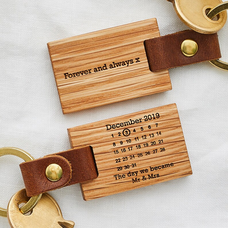 Personalised Wooden Calendar Keyring New Mummy Gift for Etsy UK