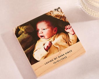 Personalized Photo Coaster with Engraved Message *US TARIFFS COVERED*