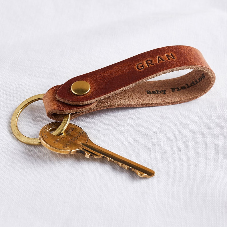 Personalised Secret Message Leather Loop Keyring. Mother's Etsy
