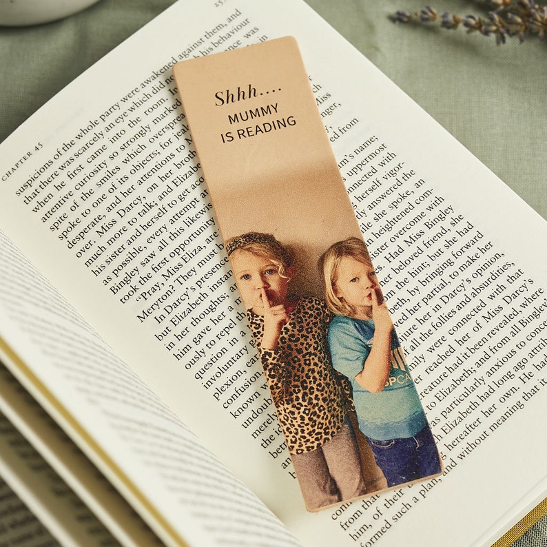 Personalised Leather Bookmark Photo / Mother's Day Gift for Book Lovers / Personal Bookish Gift / Birthday, Christmas Stocking Filler image 2