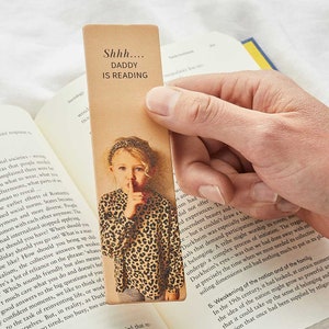 Personalised Leather Bookmark + Photo / Mother's Day Gift for Book Lovers / Personal Bookish Gift / Birthday, Christmas Stocking Filler