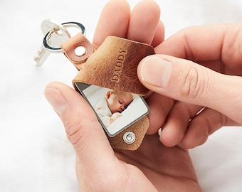 Chaveiro personalizado com foto para novo papai - Presente para papai de primeira viagem no Dia dos Pais