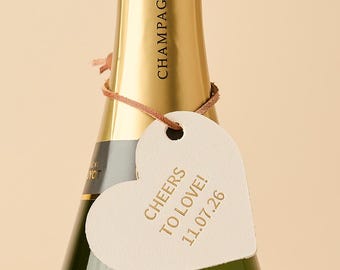 Personalised Leather Heart Bottle Tag *US TARIFFS COVERED*
